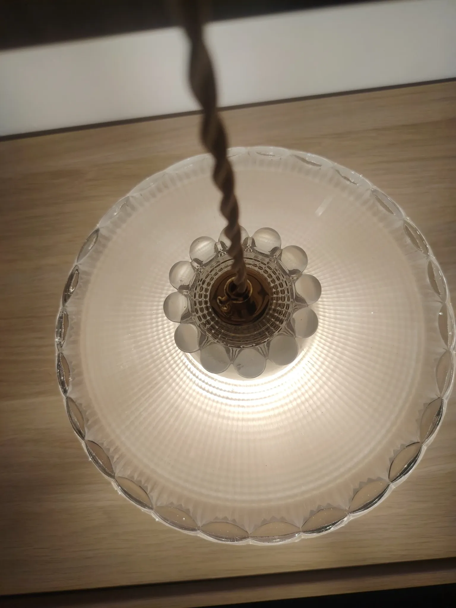 Suspension Art Déco holophane 