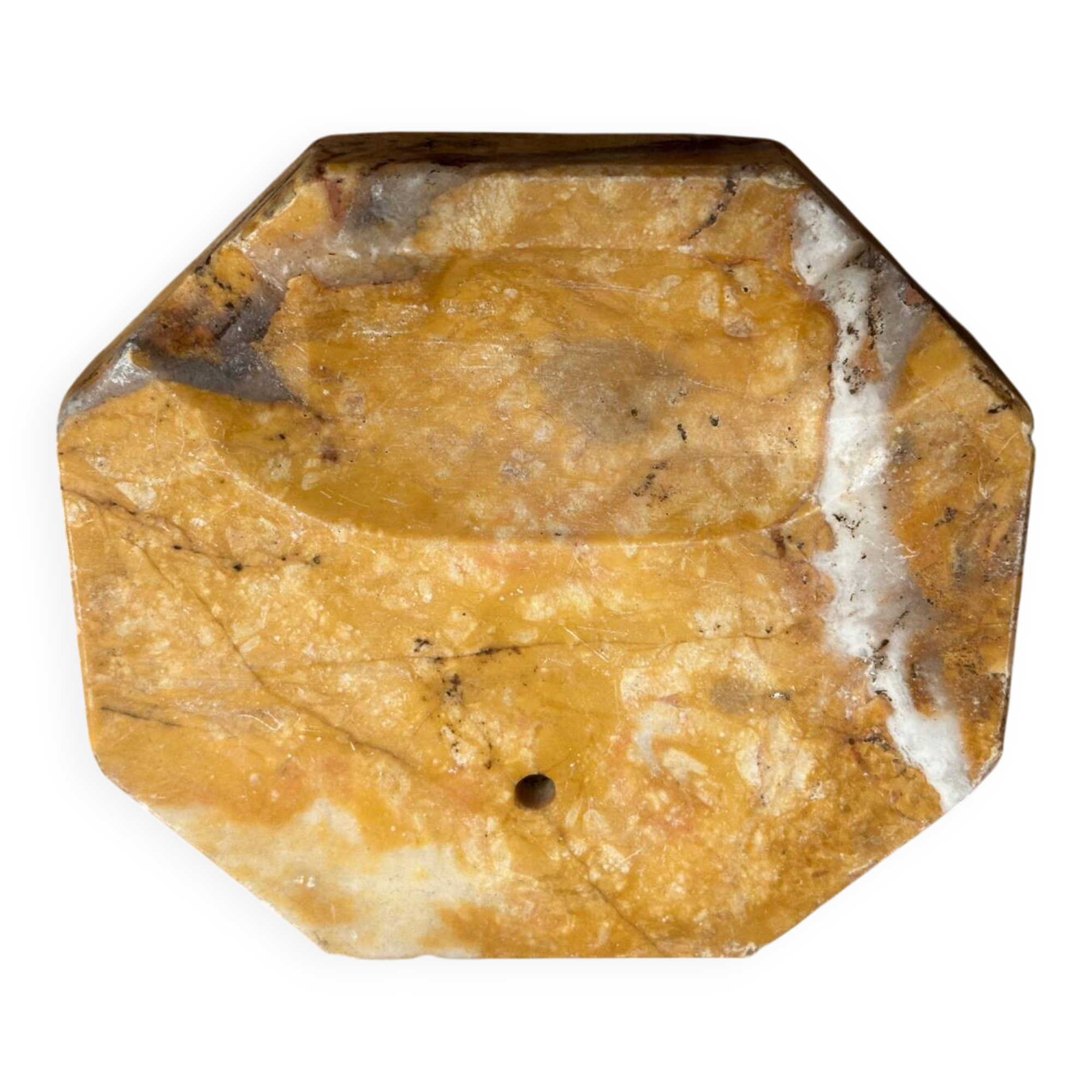 Art Deco Orange Marble Ashtray/ Catchall