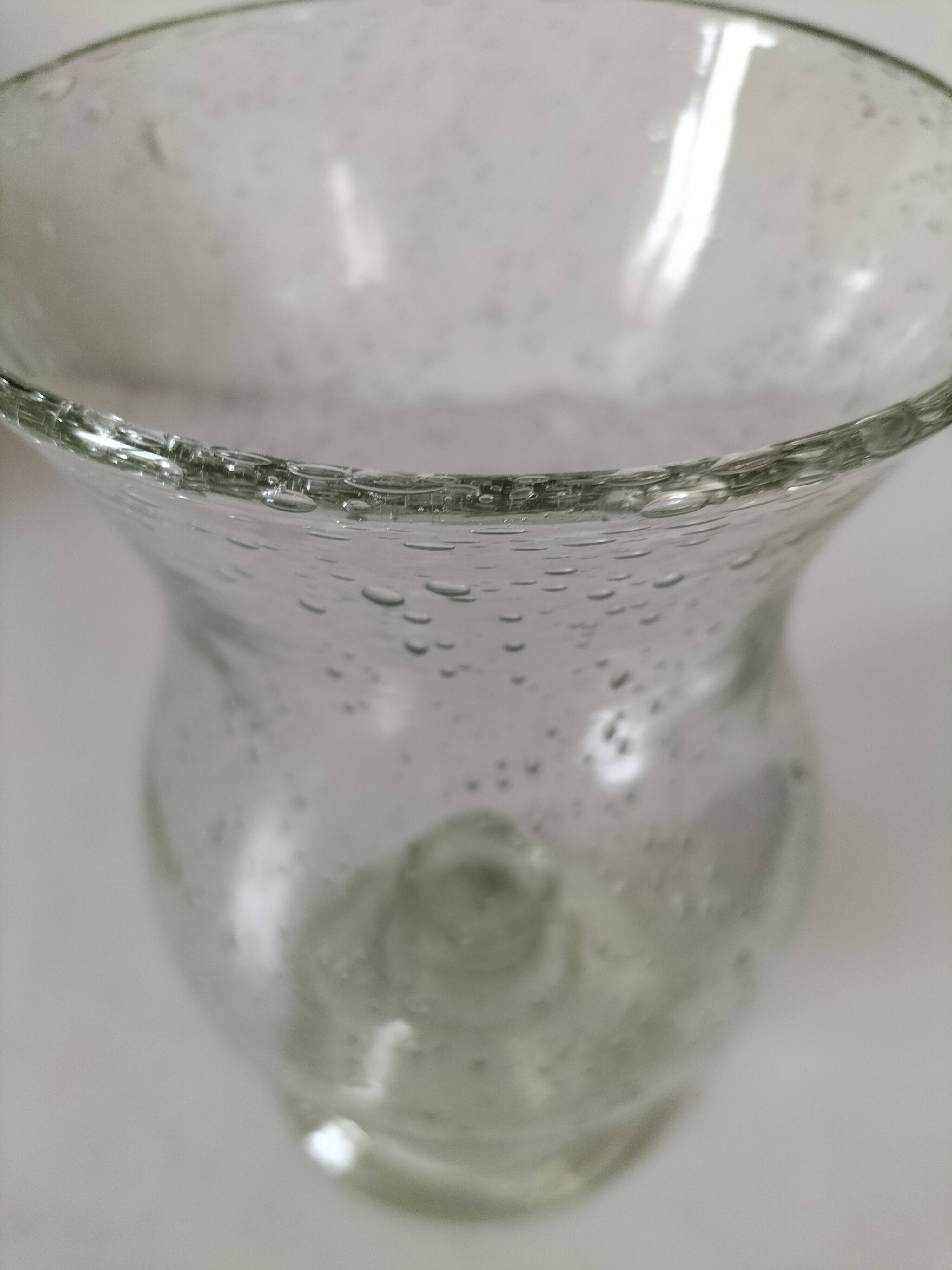 Blown glass bubble photophore, baluster shape – workshop spirit