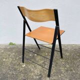 Wooden and metal folding chair