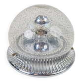 Lampe de plafond vintage en chrome et verre de Hillebrand Lighting, années 1960.