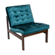 France & Søn, Danish rosewood and blue velvet heater, 1962