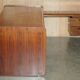 Mid-century modern right-angle desk in Brazilian wood.