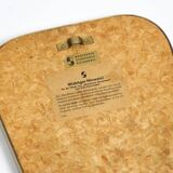 Small solid Mid Century brass wall mirror by Münchener Zierspiegel