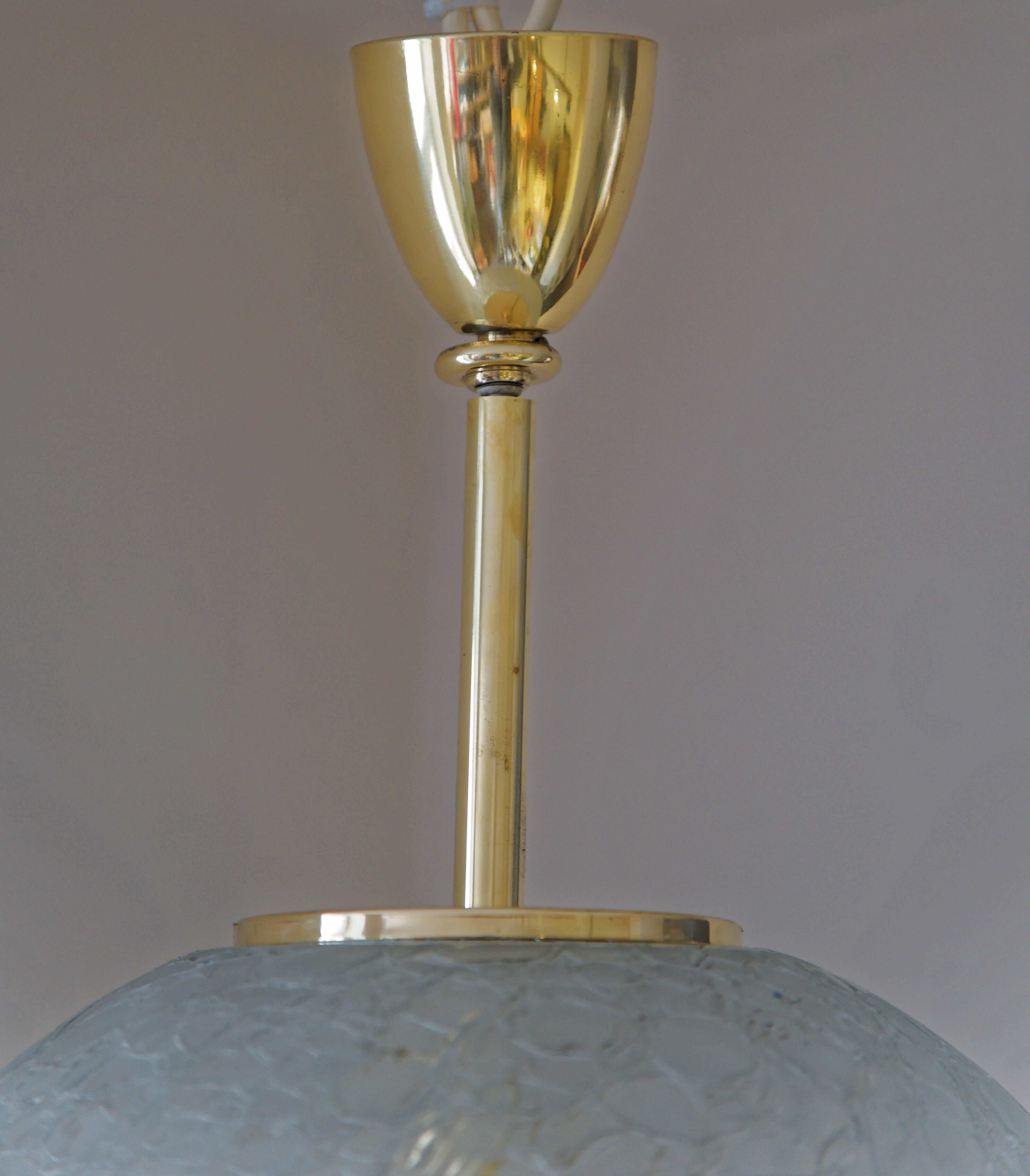 Large Handblown Glass Pendant from Doria Leuchten, 1960s