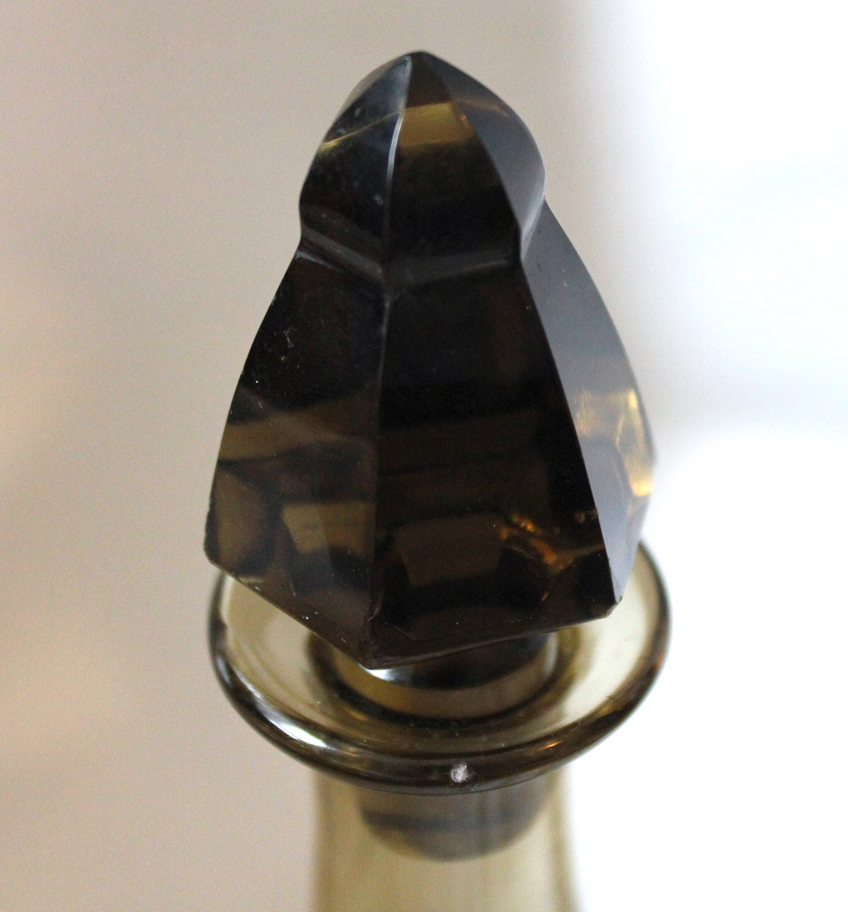 Black smoked glass carafe