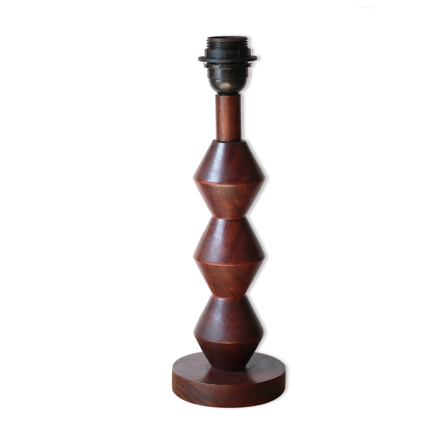 Wooden feet lamp, 70s