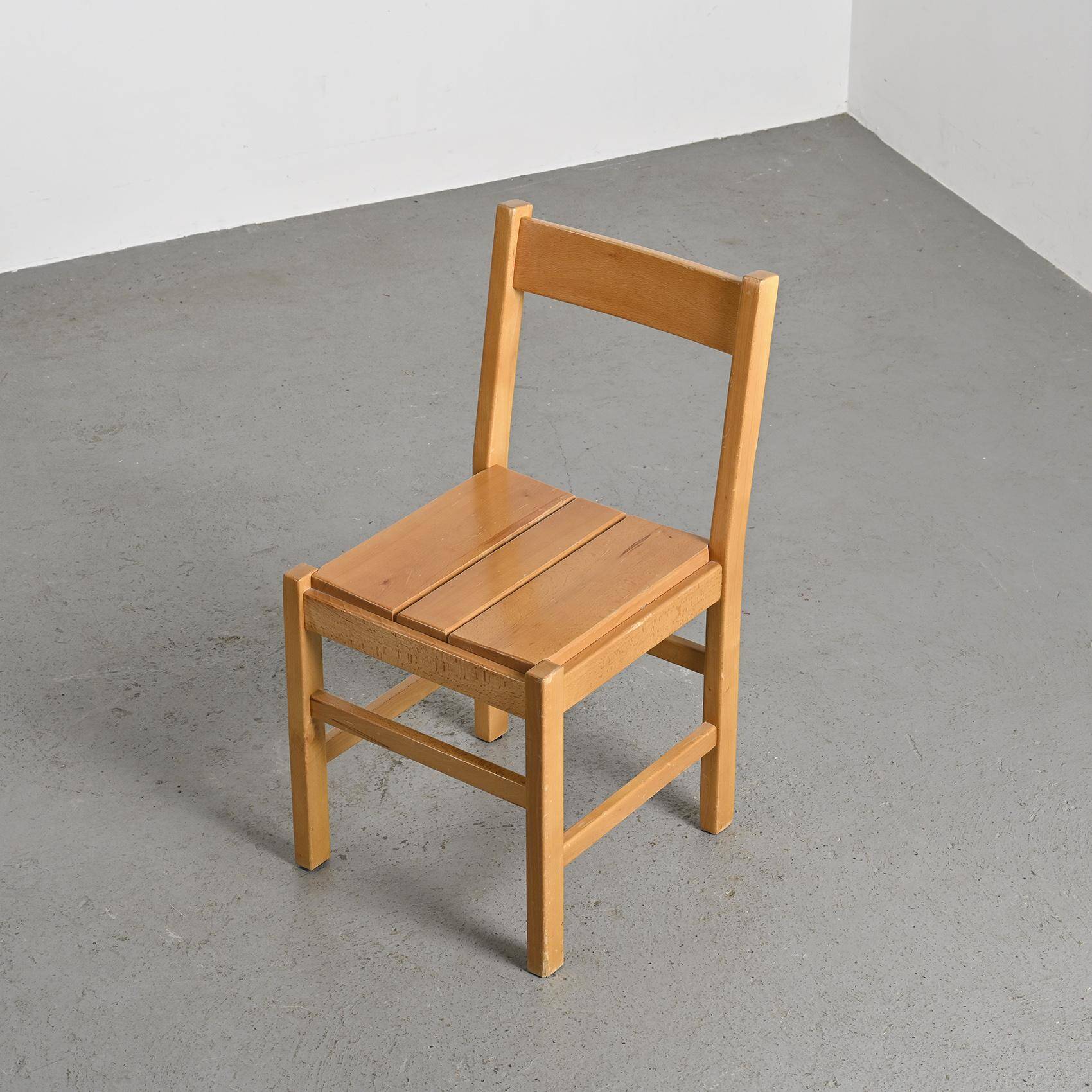 Solid pine chairs, La Cascade Residence, Les Arcs 1600, 1970