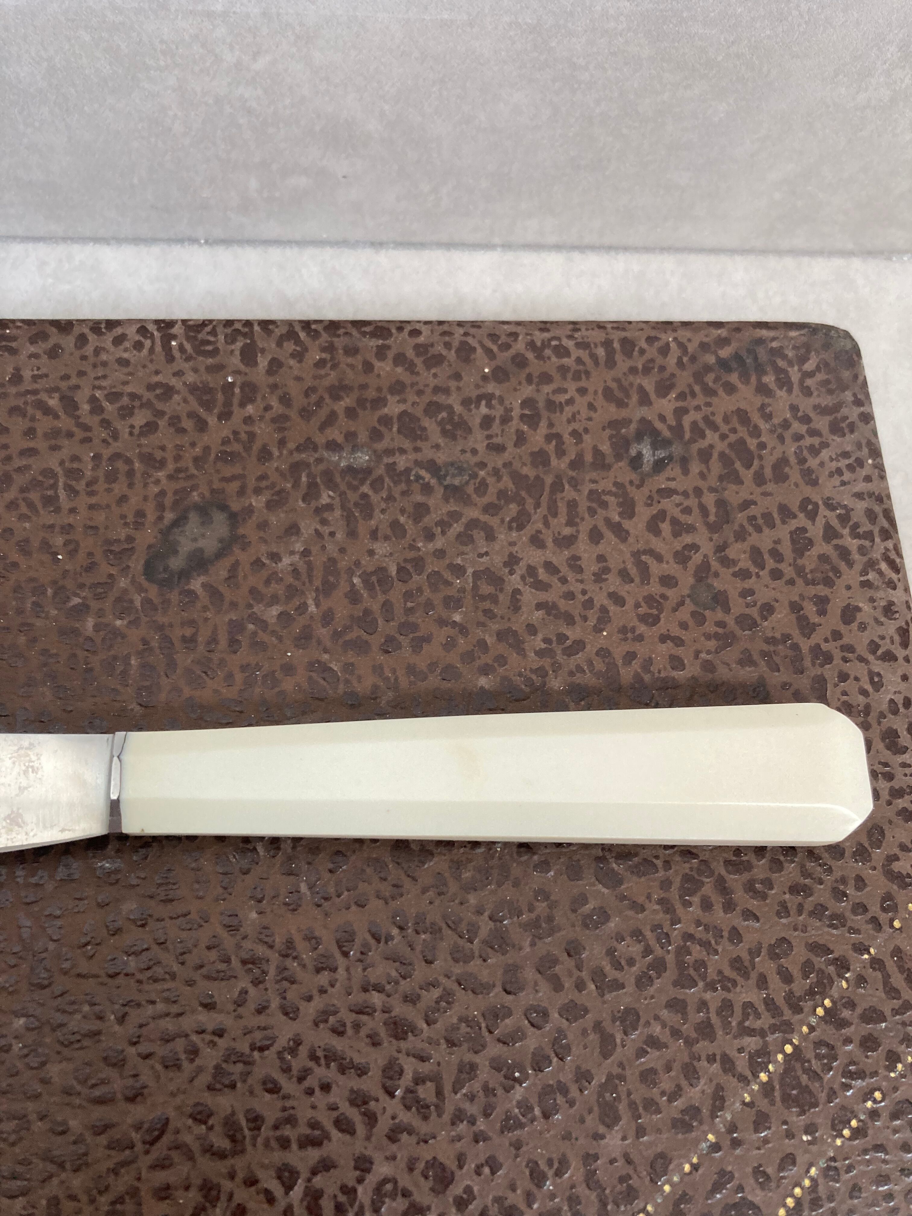 Box of 12 Art Deco stainless steel knives
