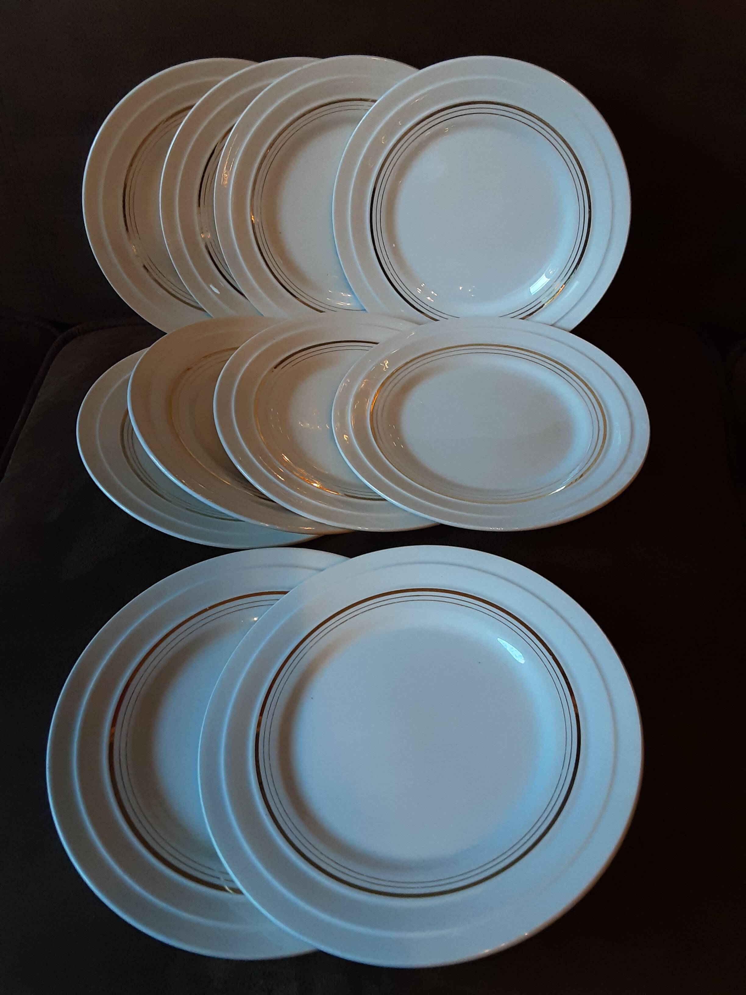 Set of 10 dessert plates Ceranord St Amand