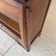 Art Deco bedside table in walnut, black marble top, circa 1920.