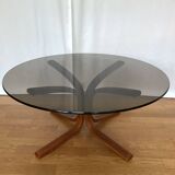 Round designer coffee table "Siesta", INGMAR RELLING for WESTNOFA, 1970s