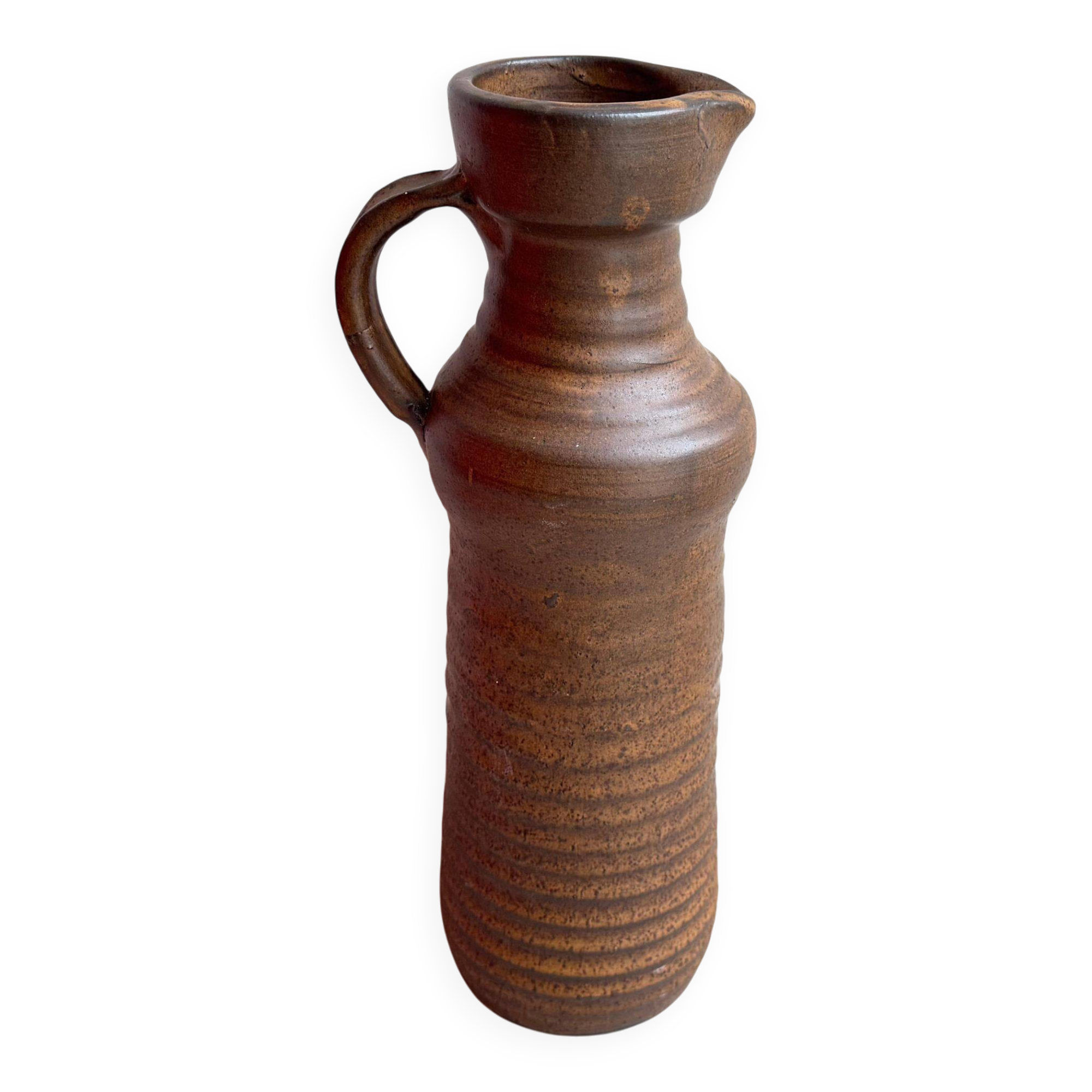 XXL Jan de Graaf vintage brown ceramic vase