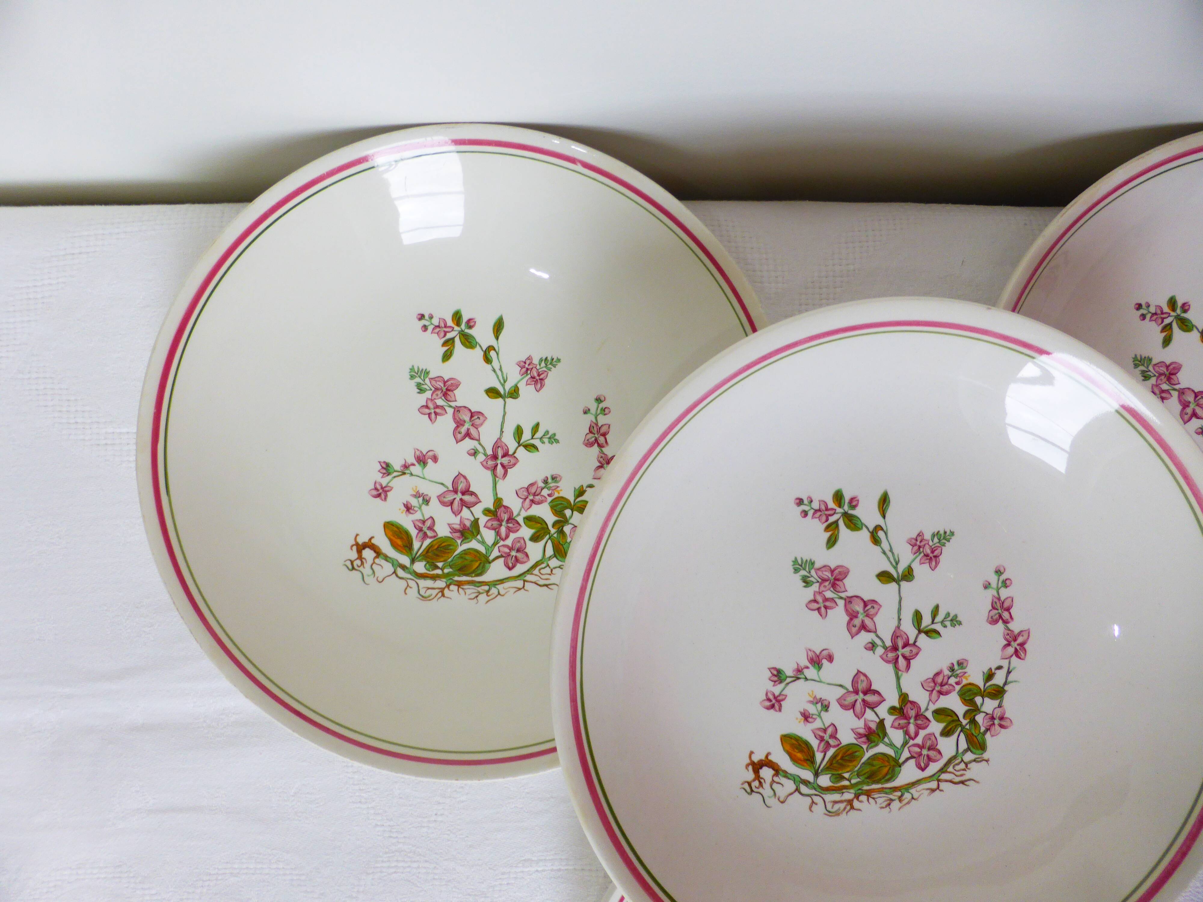 4 soup plates from Moulin des Loups Orchies 210422