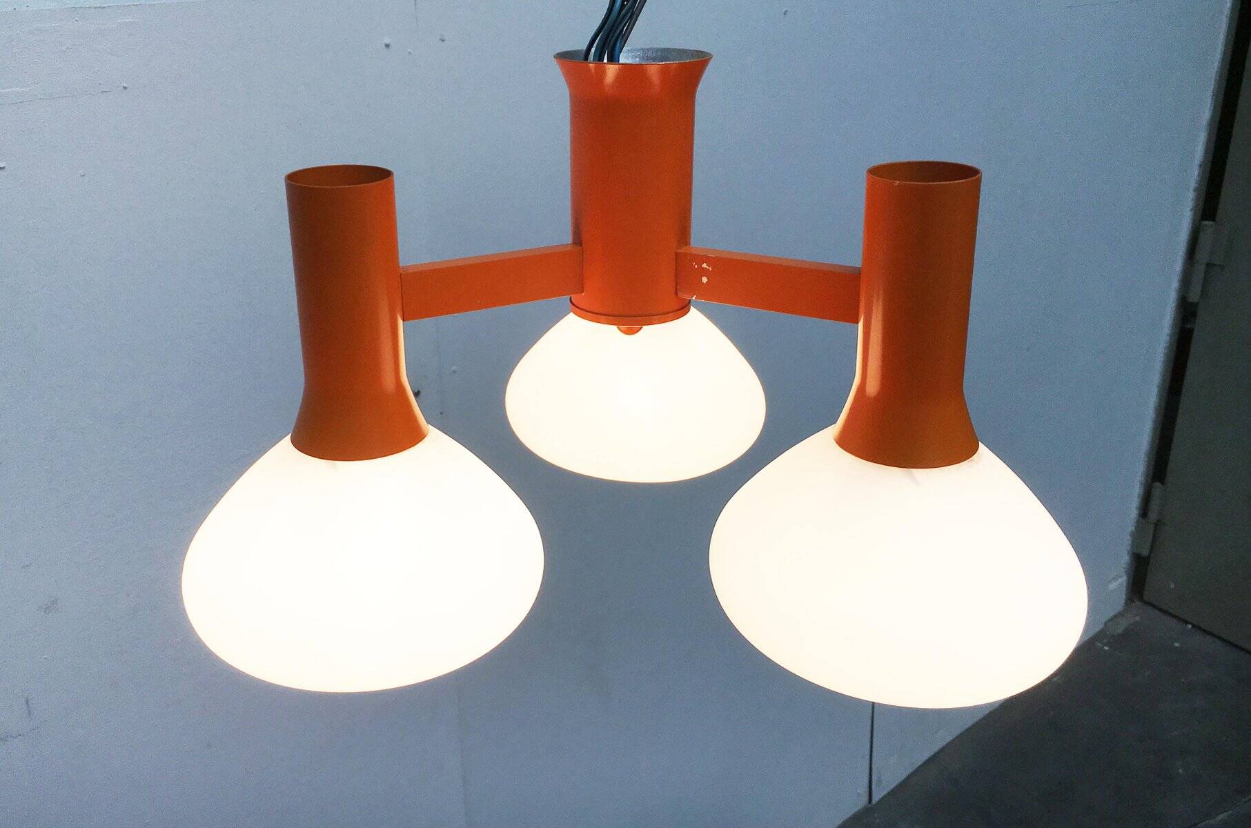 Orange Vintage Space Age Pendant Lamp