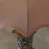 Small earthenware lamp from Gien. Cashmere decoration.