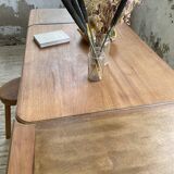 Walnut farmhouse table + extensions