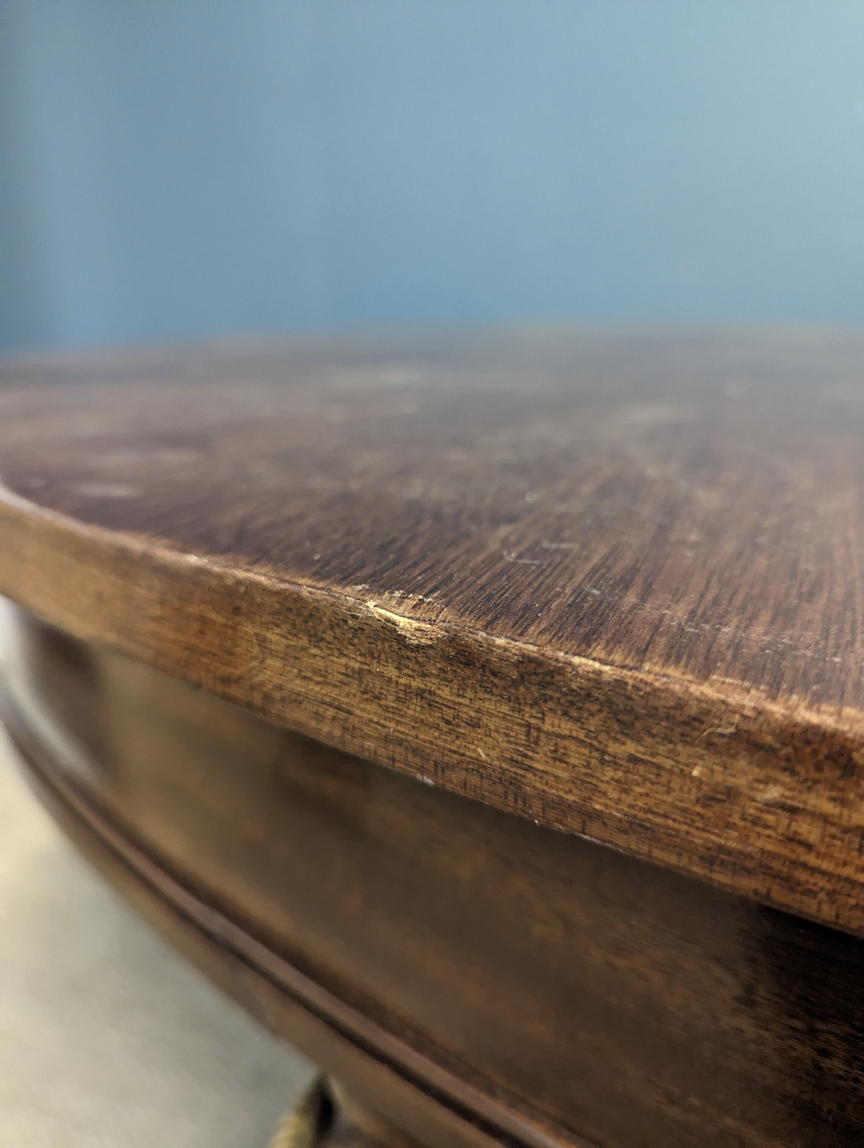 Louis XVI style mahogany veneer table