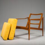 Chaise longue danoise du milieu du siècle en teck attribuée à Ib Kofod-Larsen, années 1960