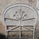 Peacock rattan headboard
