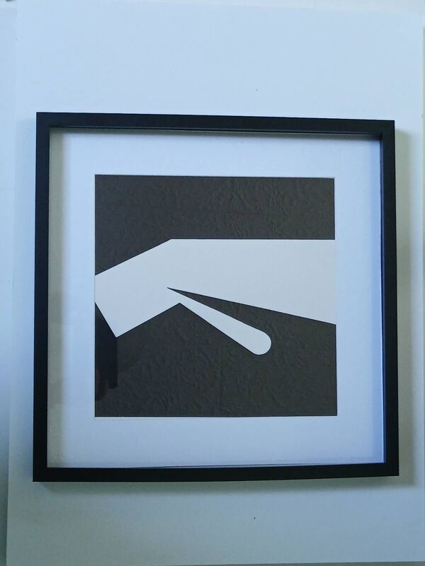 Tableau Vintage Art Optique - Victor Vasarely - Cadre 40x40cm