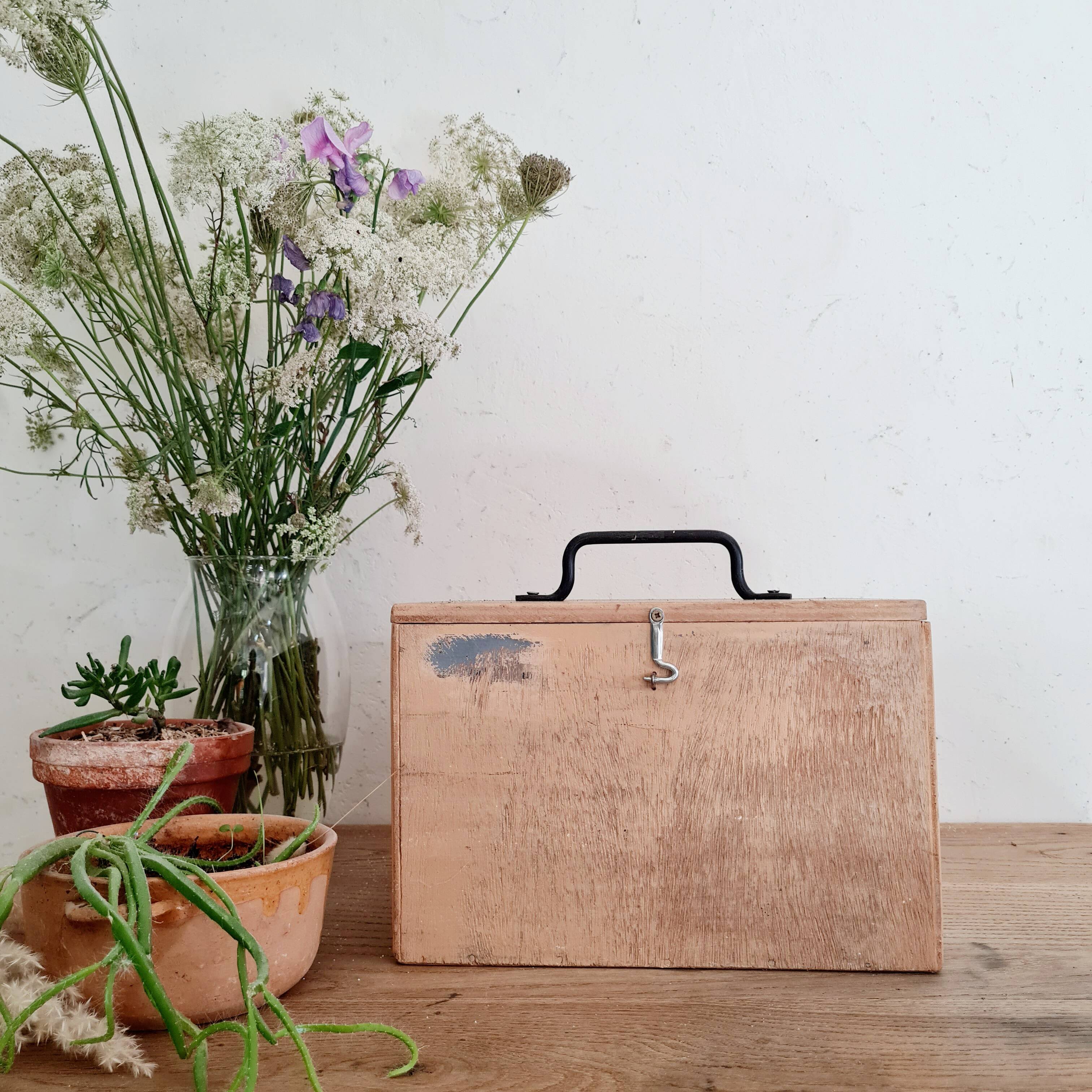 Small wooden chest - old trunk