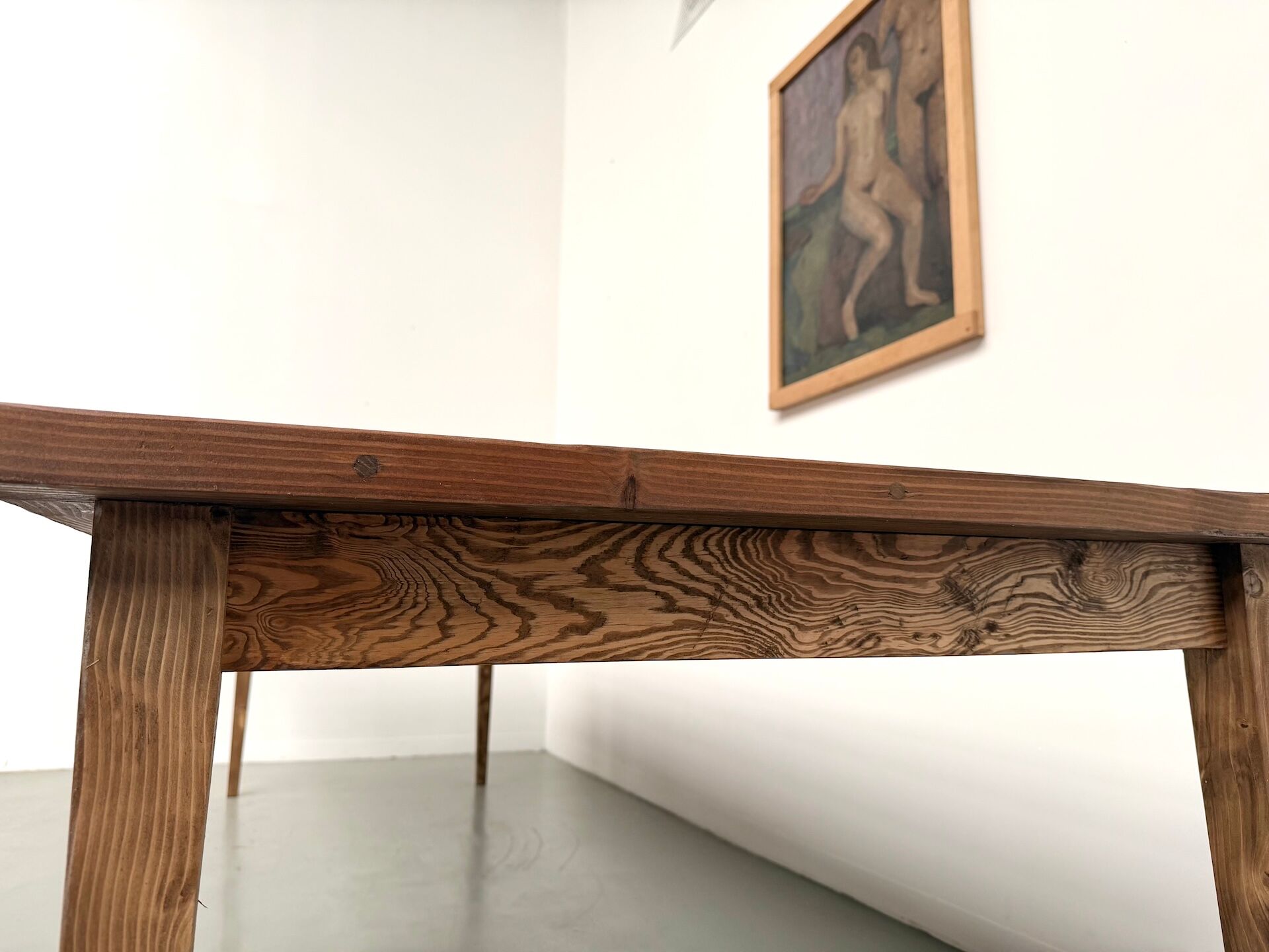 XXL table in solid pine, circa 1970