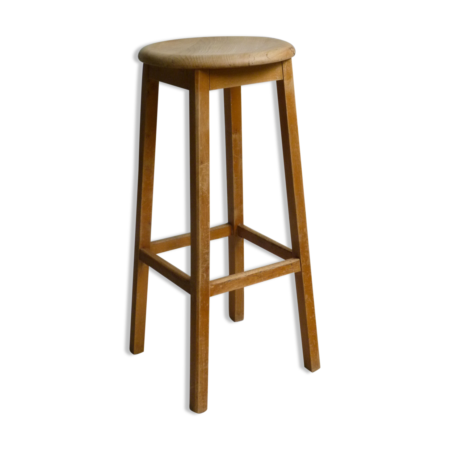 High wooden stool