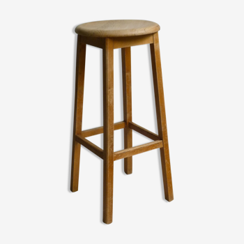 High wooden stool