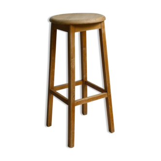 High wooden stool