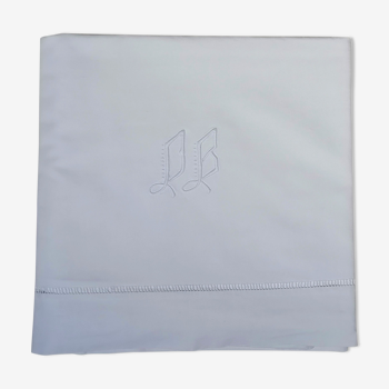 Old drape embroidered monogram initials D B