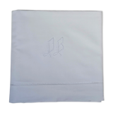 Old drape embroidered monogram initials D B