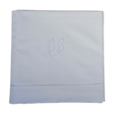 Drapé ancien brodé monogramme initiales D B