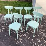 Set de 6 chaises bananes vertes