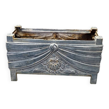 French Art Deco Cast Iron Enameled Jardiniere, 1930s