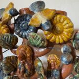 Antique terracotta tree of life candlestick