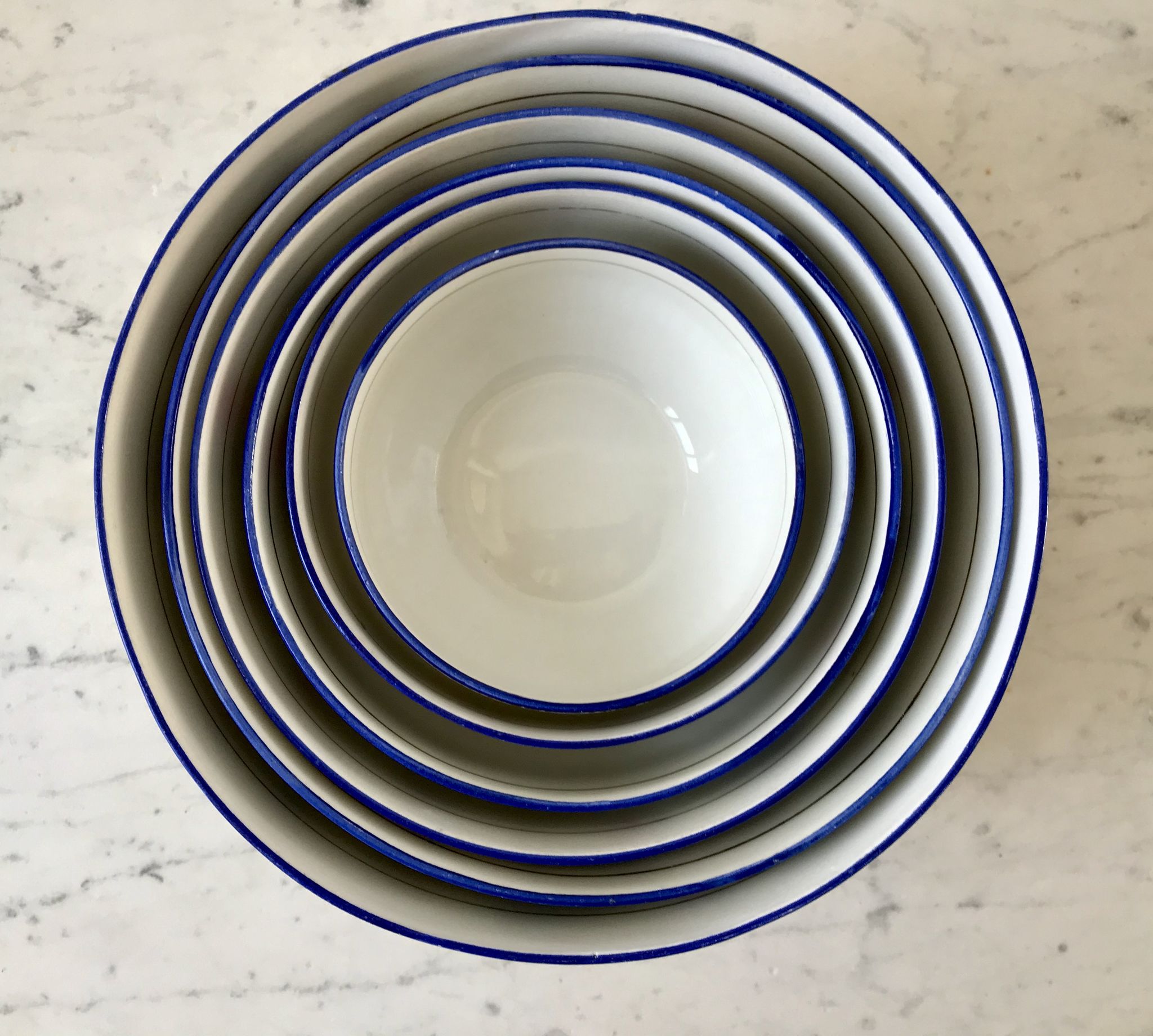 Salad bowls trundle porcelain limoges 50s