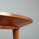 Vintage beech veneer table, checkerboard effect, Italian design from the 1950s.