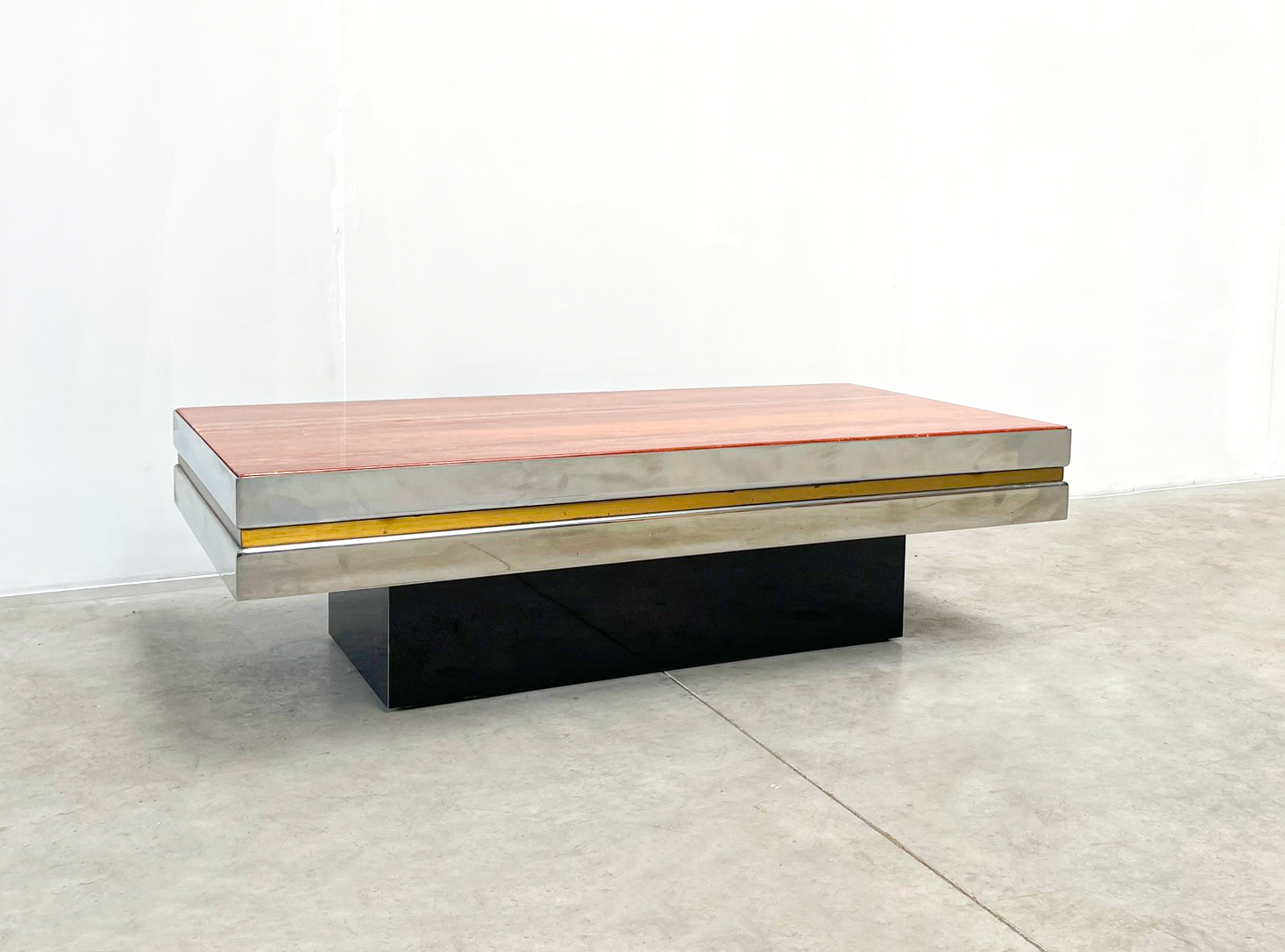 Red marble coffee table