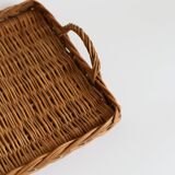 Large rectangular wicker tray