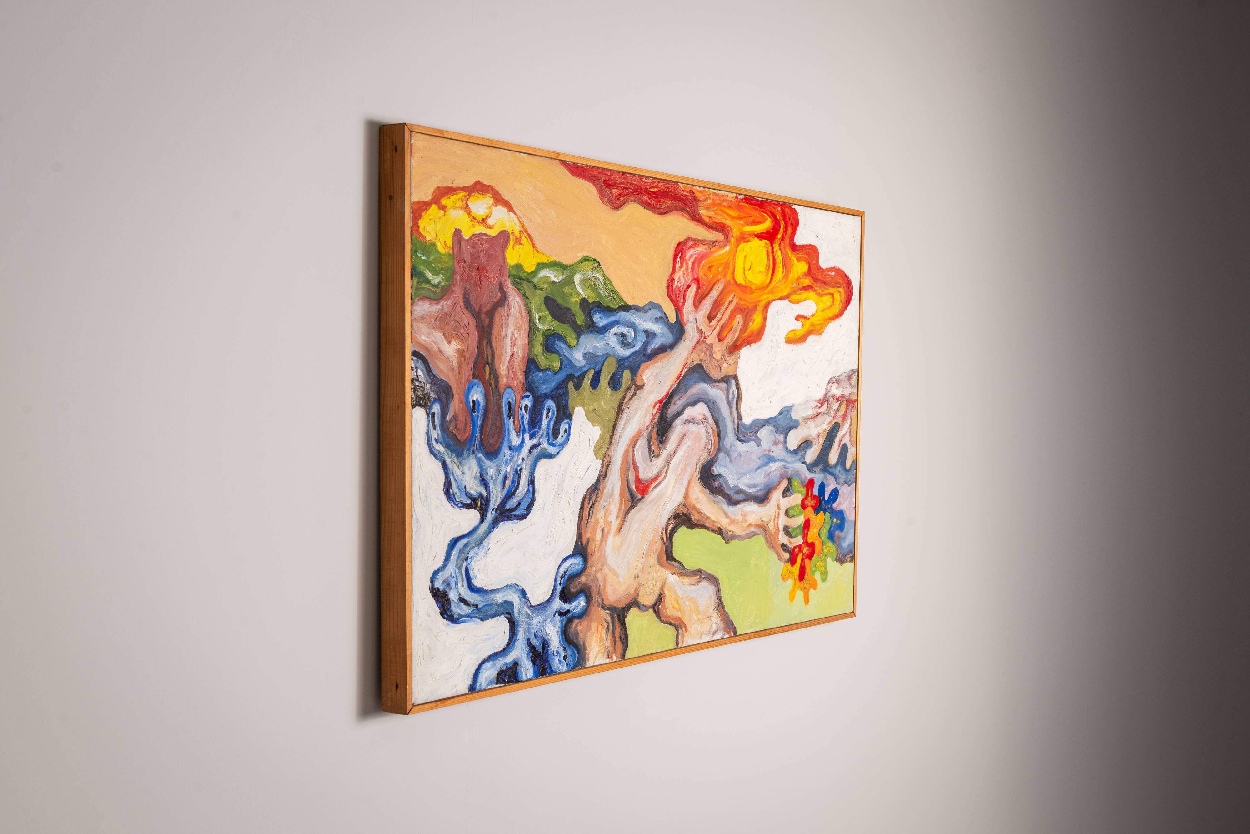 Abstract painting of a figure under the sun - 1 of 2