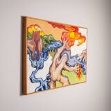 Abstract painting of a figure under the sun - 1 of 2