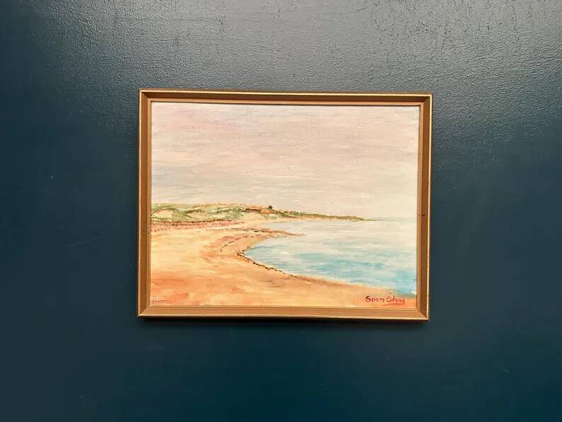 Original Swedish Oil on Canvas - "Côte" by Svan Öberg - Signed - Vintage and Framed - 49 x 38 cm (19.3" x 15")