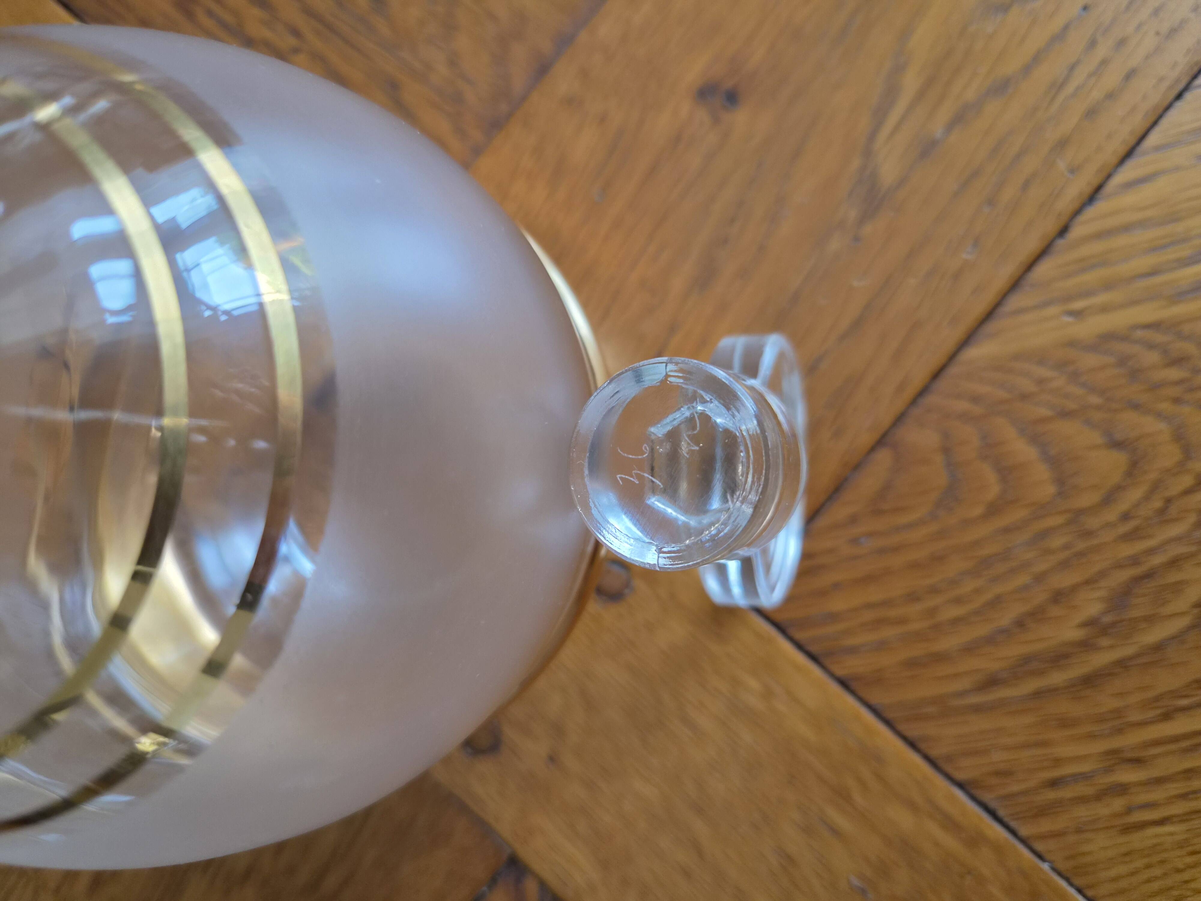 Antique Art Deco liqueur carafe / 1950