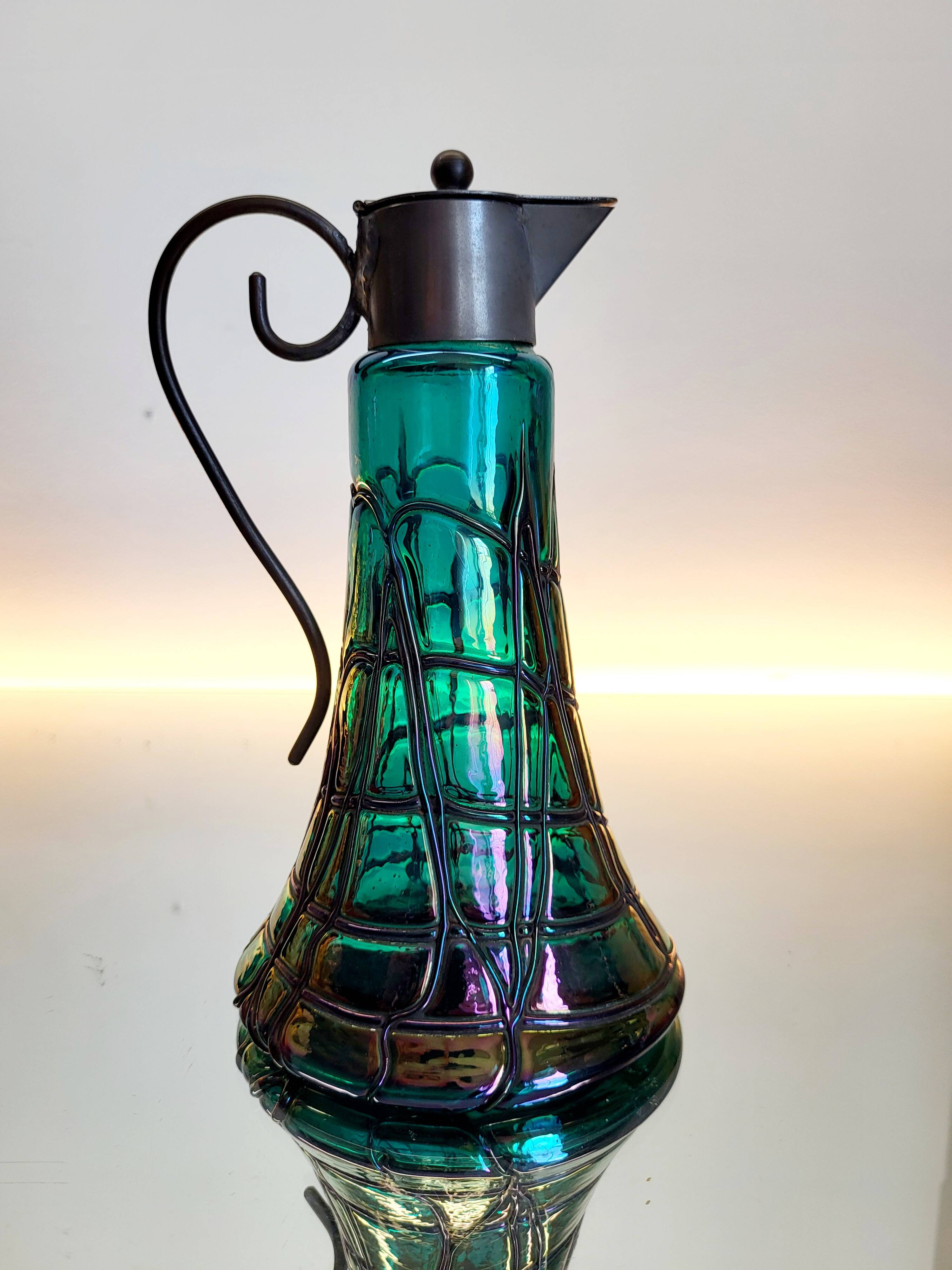 Karaf Art nouveau, pichet, König & Habel Ignaz, Oostenrijk, 1880-1890