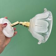 Vintage frosted glass lampshade wall light