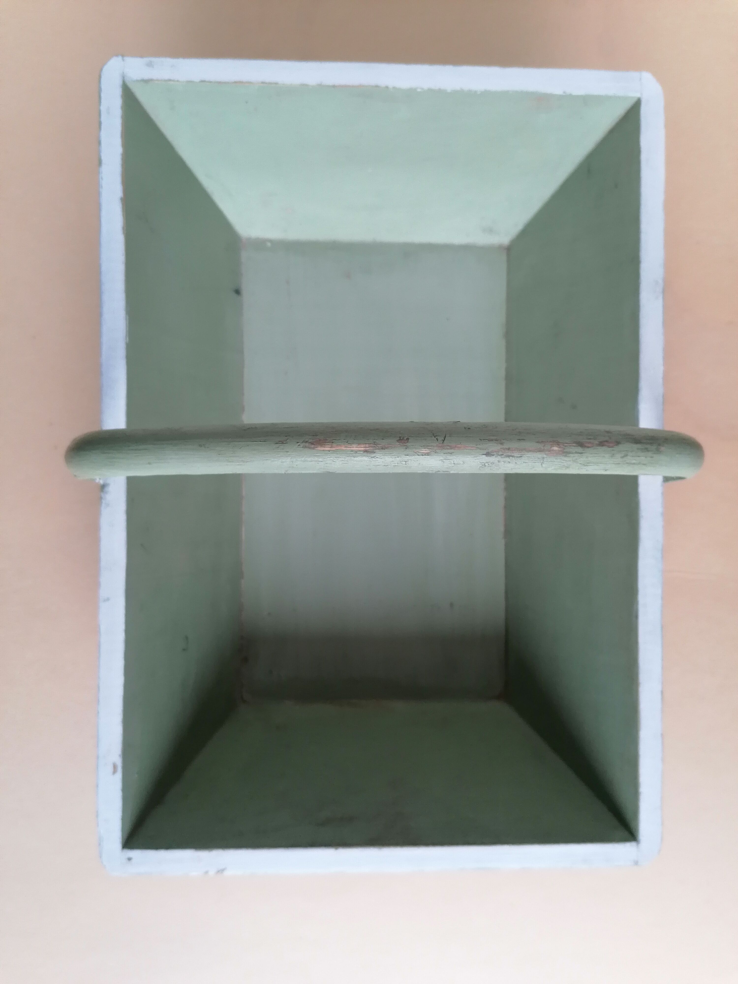Hand-painted wooden picking basket
