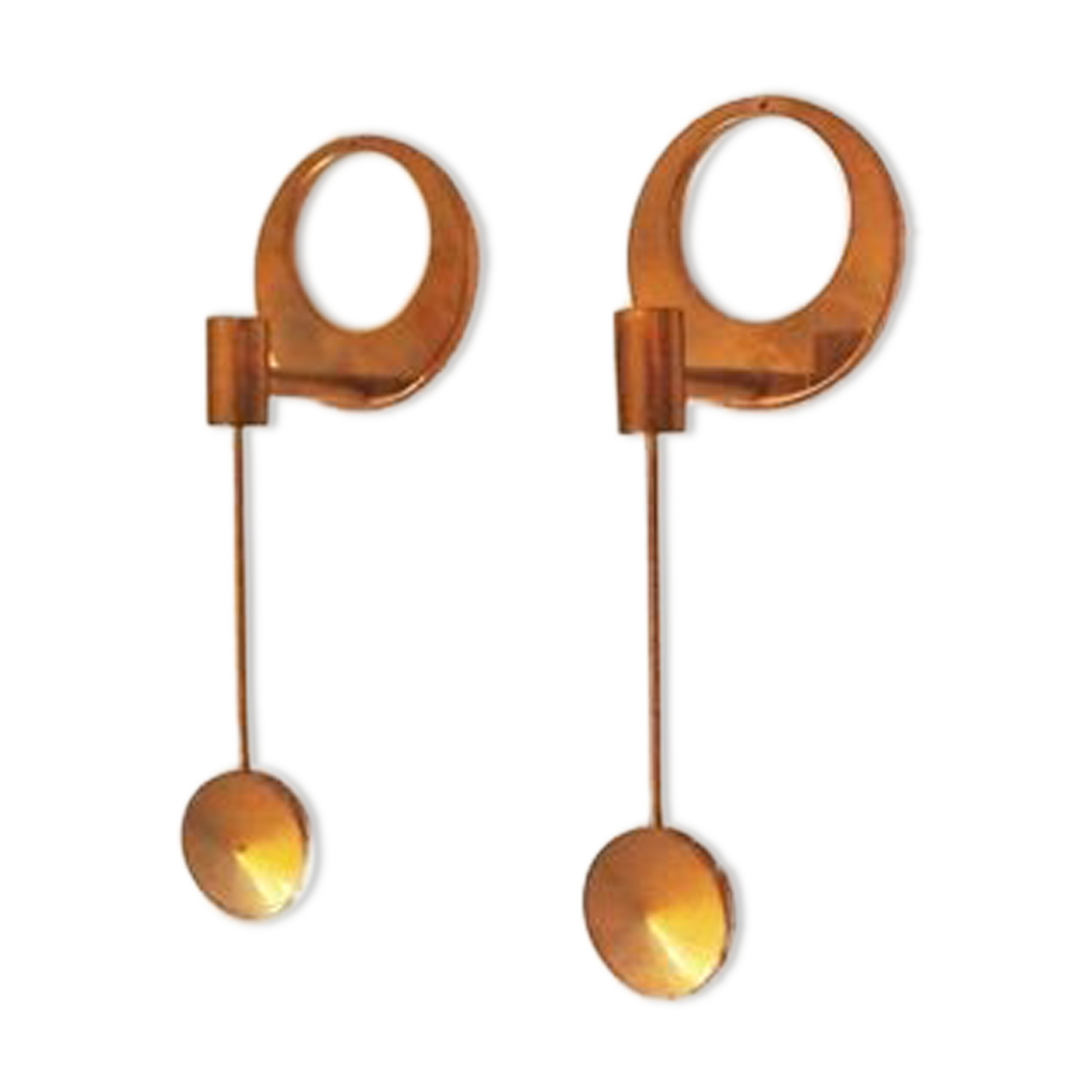 Arthur Pe brass wall candlesticks