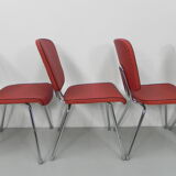 Ensemble de 5 chaises de table à manger vintage, style dîner