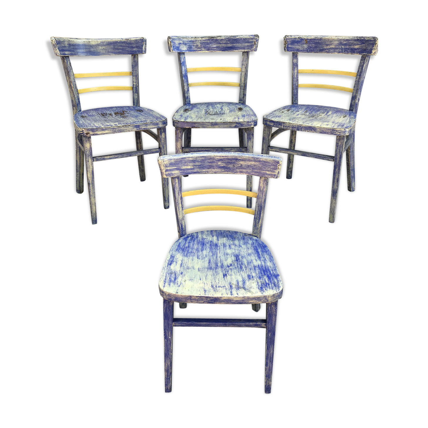 Set of 4 chairs bistro 70s vintage